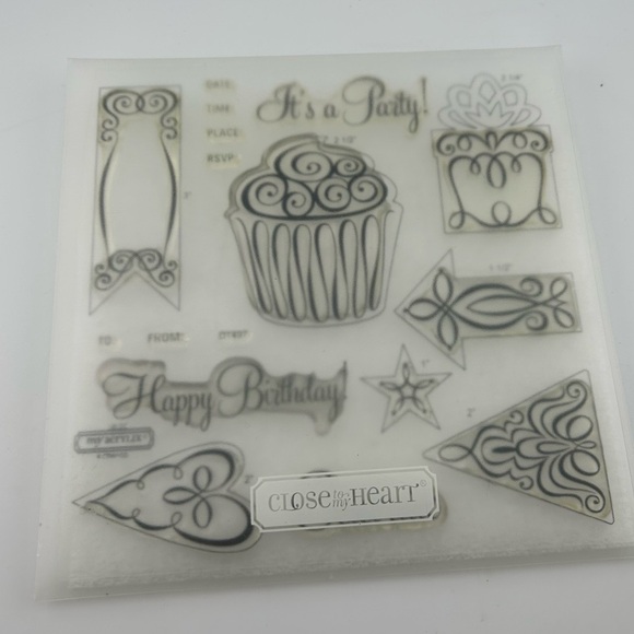 Close to my Heart  « Celebration » D1497 Stamp set - Picture 2 of 3